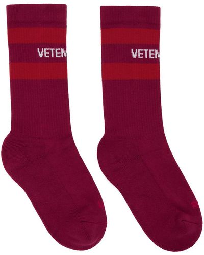 Vetements Chaussettes rouges à logo