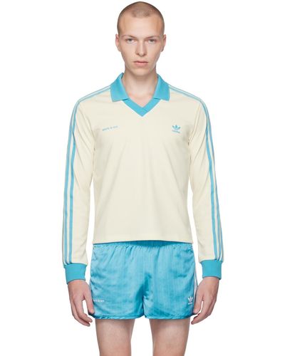 Sporty & Rich Sportyrich Off- Adidas Originals Edition Soccer Polo - Blue
