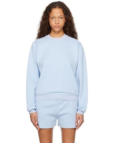 Skims Cotton Fleece Classic Sweatshirt - Blue