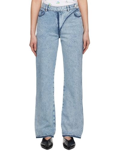 Nina Ricci Washed-out Jeans - Blue