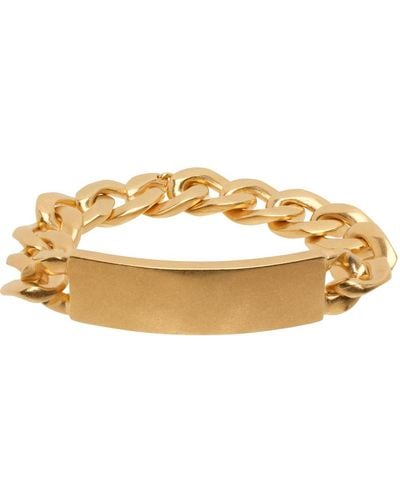 Maison Margiela Gold Curb Bracelet - Metallic