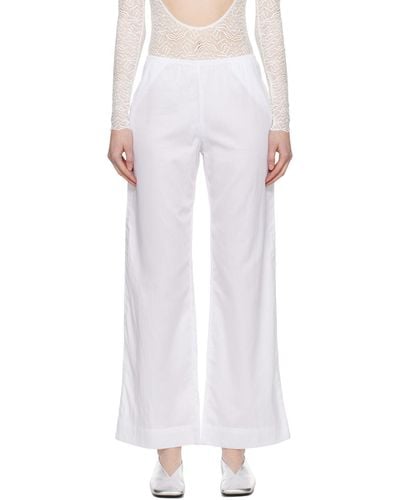 Leset Yoko Pocket Lounge Trousers - White