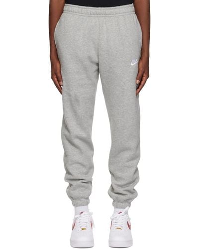 Nike Grey Embroidered Sweatpants - Multicolour