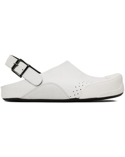 Marni White Fussbett Sabot Sandals - Black