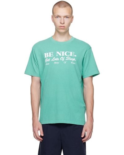 Sporty & Rich Sportyrich ブルー Be Nice Tシャツ - グリーン