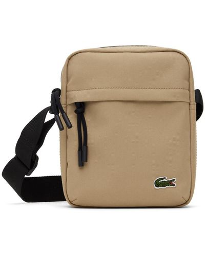 Lacoste Beige Zip Crossbody Bag - Natural