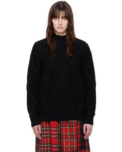 Tao Comme Des Garçons Buttoned Sweater - Black