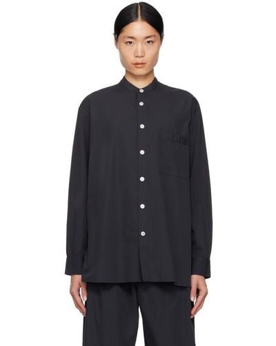 Tekla Birkenstock Edition Pyjama Shirt - Black
