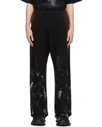 we11done Painted Joggers - Black