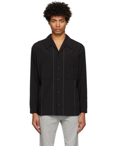 3.1 Phillip Lim Chemise convertible noire en laine