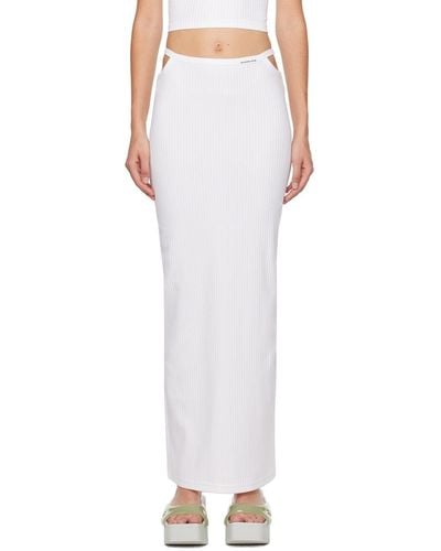 T By Alexander Wang White Cutout Maxi Skirt - Black