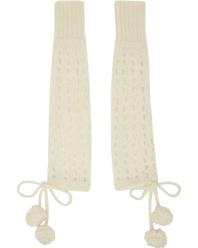 Vivienne Westwood Manches blanc cassé en tricot à mailles ouvertes