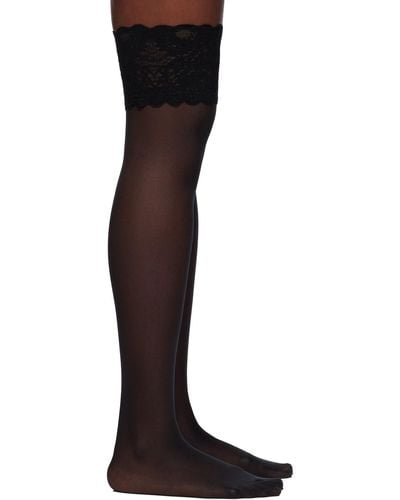 Wolford Black Satin Touch 20 Socks