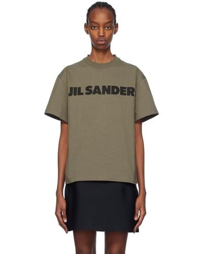 Jil Sander Green Printed T-shirt - Multicolor