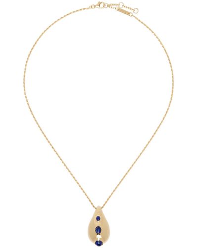 Bottega Veneta Gold Drop Necklace - Multicolor