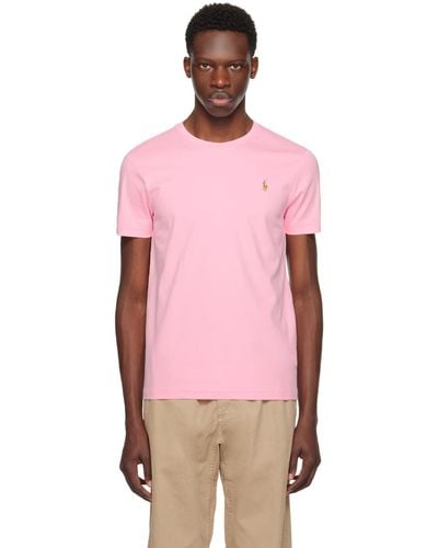Polo Ralph Lauren T-shirt rose à coupe classique