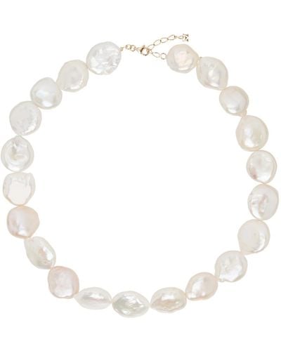 Mateo Baroque Pearl Strand Necklace - White