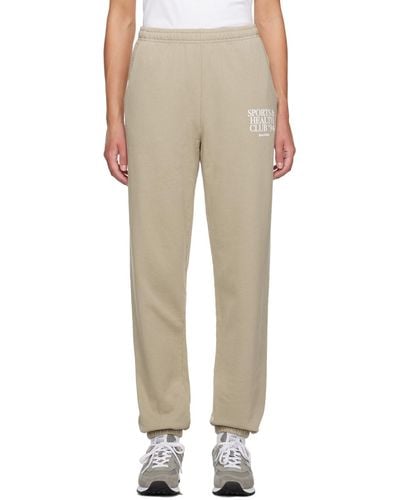 Sporty & Rich Taupe Members Joggers - Natural