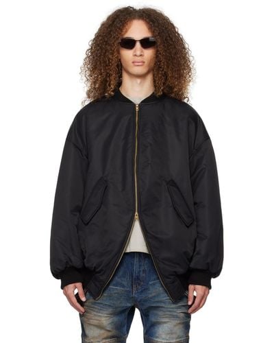 we11done Two-way Bomber Jacket - Black