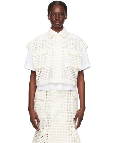 Sacai Off-white Sheer Shirt