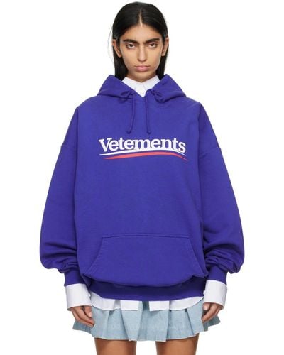 Vetements ブルー Campaign フーディ