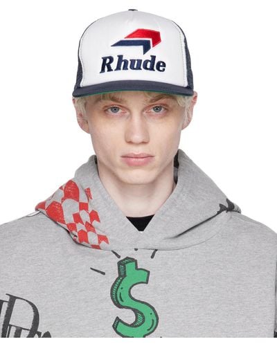 Rhude Navy & White Speedmark Cap - Multicolour