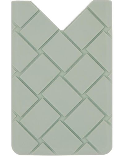 Bottega Veneta Porte-cartes tissé façon intrecciato vert