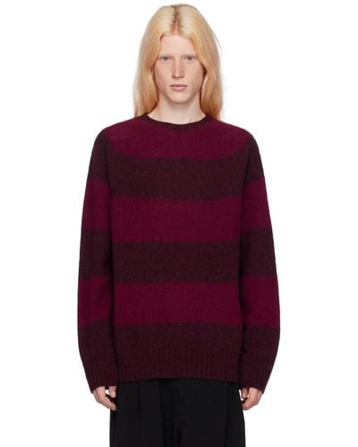 YMC Burgundy Suededhead Sweater - Red