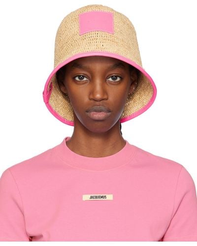 Jacquemus Hats le bob neve Women 226AC4085080430 Polyamide Pink Red 140€