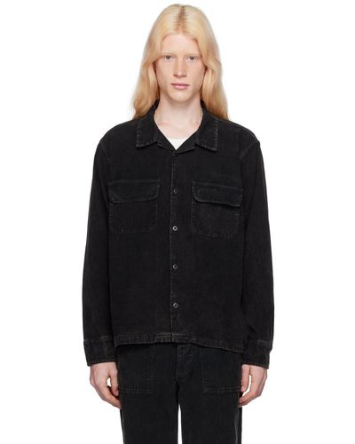 RE/DONE Gray 50s Shirt - Black