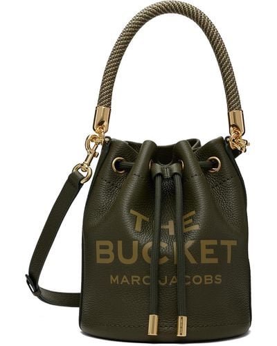 Marc Jacobs Green 'the Leather Bucket' Bag - Black