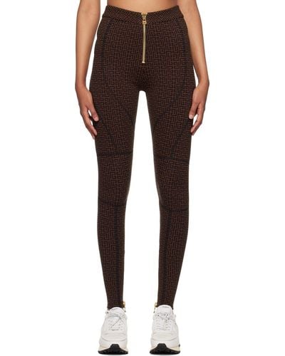 Balmain Monogram leggings - Black