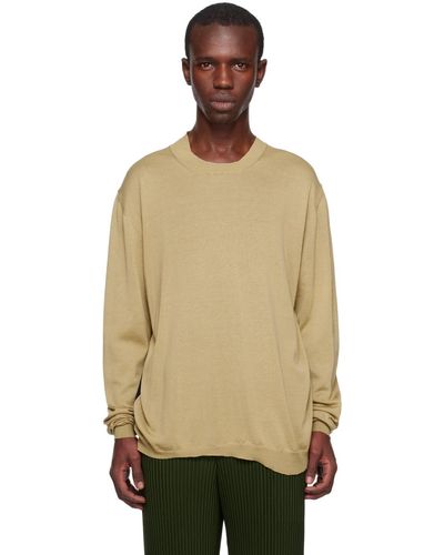 Uma Wang Tan & Black Duotone Sweater - Natural