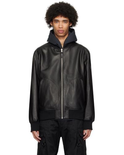 Mackage Easton Reversible Leather Jacket - Black