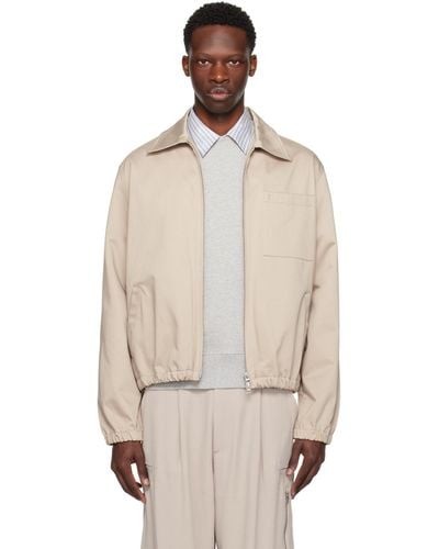 Ami Paris Ami De Cœur Bomber Jacket - Natural