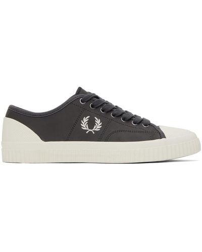 Fred Perry F perry baskets basses hughes grises - Noir