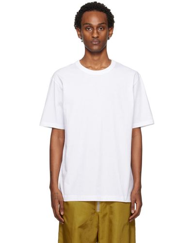 Dries Van Noten White Dropped Shoulder T-shirt