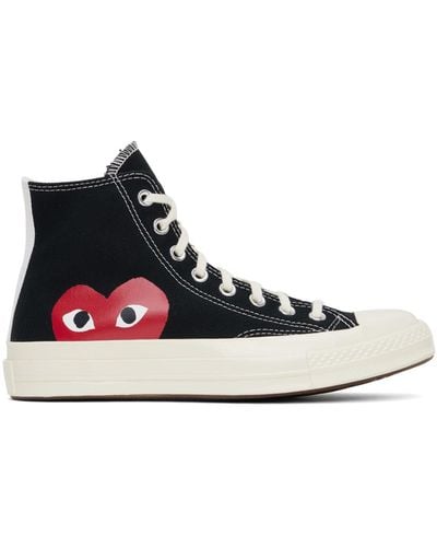 Comme des Garçons Comme des garçons play baskets noires chuck 70 high à logo édition converse