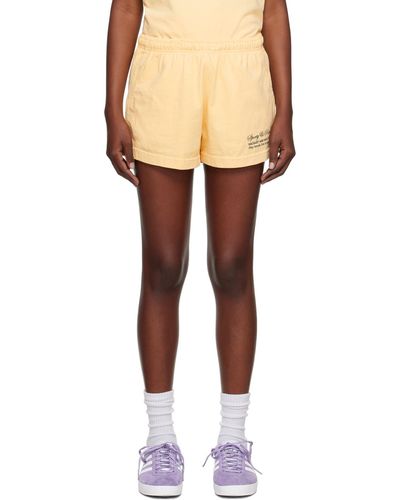 Sporty & Rich Yellow 'racquet Club' Shorts - Multicolour