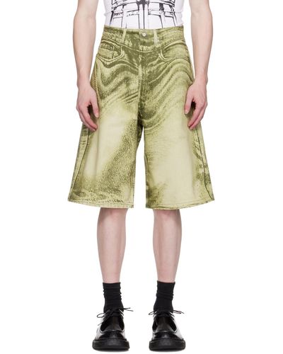 Camper Print Denim Shorts - Natural