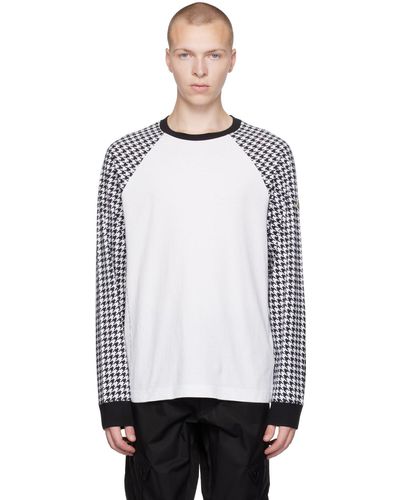Moncler Genius 7 Moncler Frgmt Hiroshi Fujiwaraコレクション &ホワイト 長袖tシャツ - ブラック