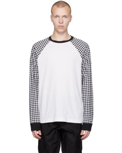 Moncler Genius 7 Moncler Frgmt Hiroshi Fujiwara Black & White Long Sleeve T-shirt