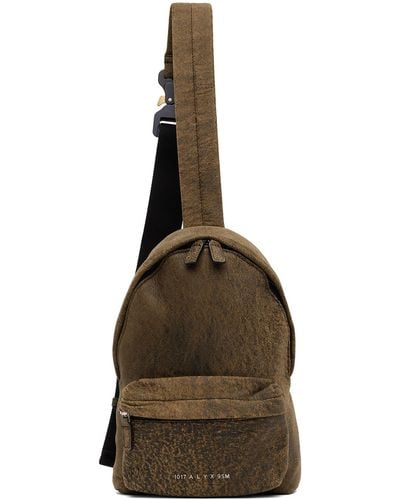 1017 ALYX 9SM Treated Leather Crossbody Backpack - Multicolour