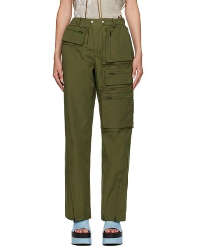 ANDERSSON BELL Raw Edge Pants - Green