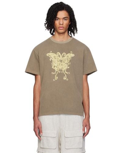 MISBHV Taupe Crystal T-shirt - Brown