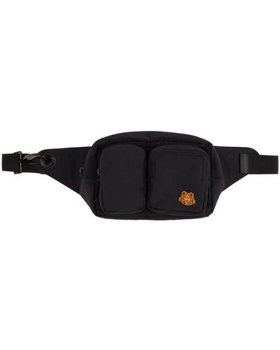 KENZO Sac-ceinture à logo de tigre - Noir