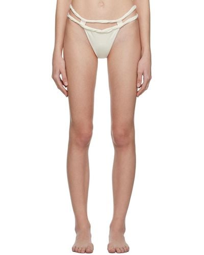 Jacquemus Off-white Le Papier 'le Bas De Maillot Sofio' Bikini Bottoms - Multicolour