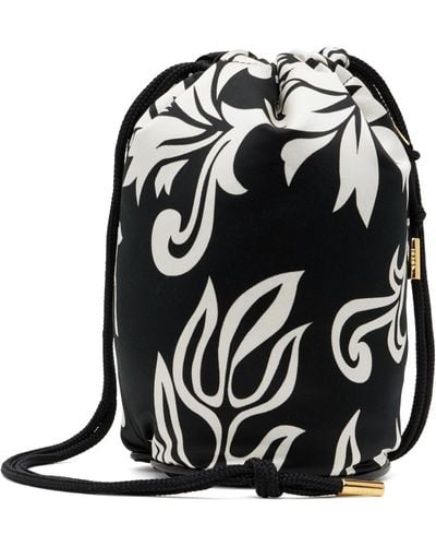 Sacai Sac noir à motif fleuri