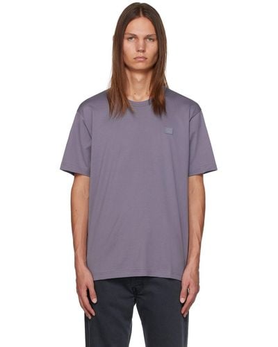 Acne Studios T-shirt mauve à écusson graphique - Violet