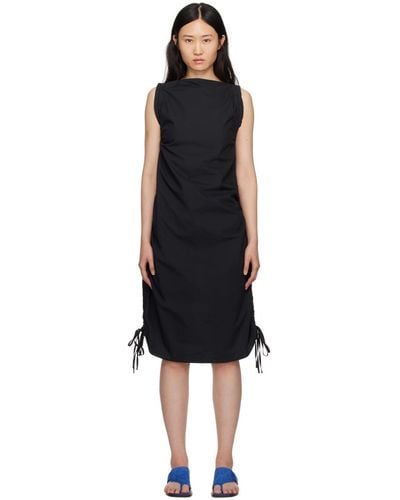 Baserange Pictorial Midi Dress - Black